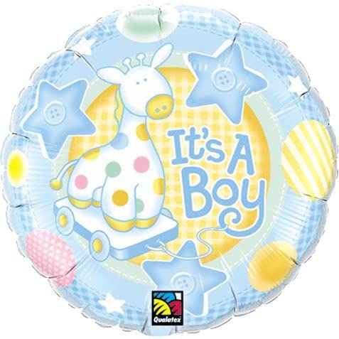 It's A Boy Giraffe Mylar Balloon